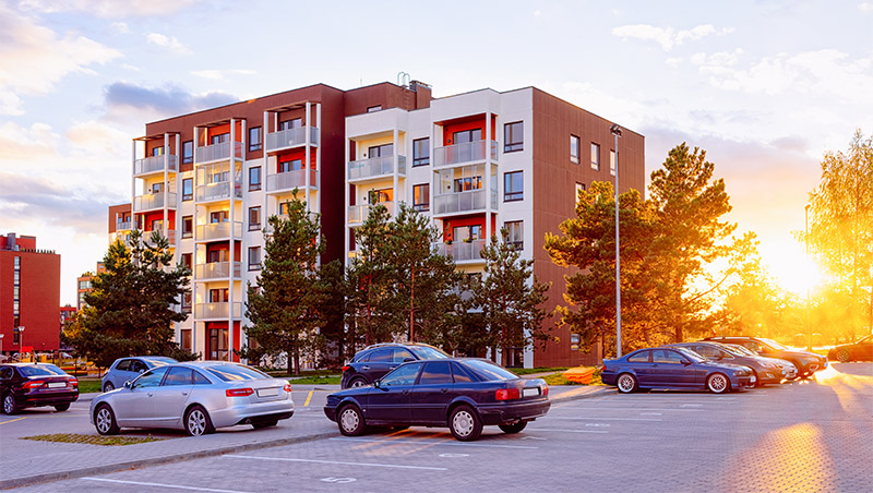 Apartment Complex Parking Lot